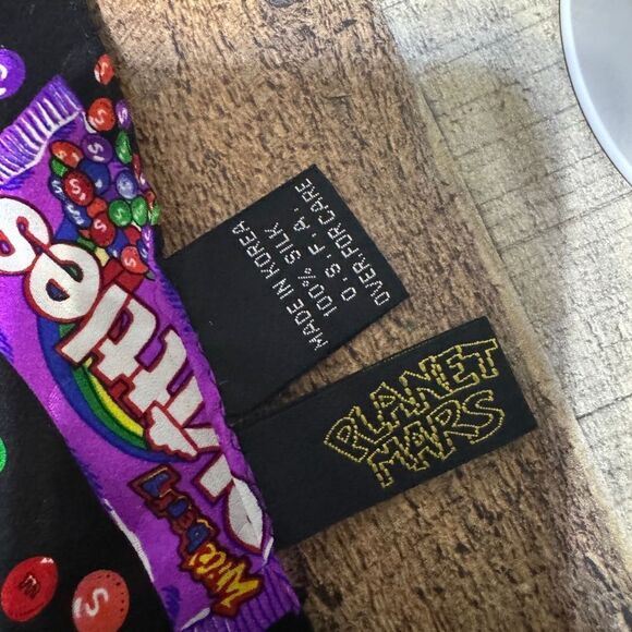 M&M Mars Snickers Skittles Candy Chocolate Silk Scarf Novelty Print 34”x34” Vtg - Picture 3 of 13
